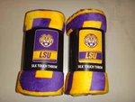2 Lsu Tigers Ncaa 45X60 Silk Touch Throw Fleece Blanket. Fixed Price $22.00.