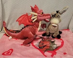 Shrek Beverly Hills Donkey Universal Studios Dragon Plush Toy Throw Blanket Set. Fixed Price $69.99.