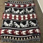 Vintage Crown Crafts Firefighter Fireman Dalmation Dogs Tapestry Blanket Throw. Fixed Price $64.99.