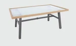 Threshold Berkshire 6-PERSON Wicker & Glass Patio Dining Table, Brown/natural. Fixed Price $552.50.