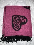 Victorias Secret Black And Pink Heart Throw Blanket Love. Fixed Price $10.00.