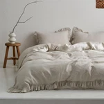 Duvet Cover Set 3 Pcs King 104 X92 Linen Natural Breathable Simple&opulence. Fixed Price $259.99.