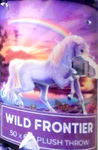 Wild Frontier Unicorn 50 X 60" Plush Throw Polyester Bond Edging New Ipkg. Fixed Price $22.00.