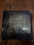 Lauren Ralph Blanket King Size Navy Blue Micromink Plush Polyester 108X90. Fixed Price $50.00.