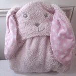 Stephan Baby Pink Bunny Hooded Blanket Rabbit White Stars Bath Towel Stephen. Fixed Price $7.00.