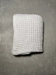 Patina Vie Solid Gray Baby Blanket Waffle Textured Stitch Edge Lovey 36"X44". Fixed Price $14.00.