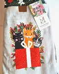 Berkshire Artist Christmas Tree Black Tabby Cats 60 X 70" Gray Throw Blanket Nwt. Fixed Price $32.00.