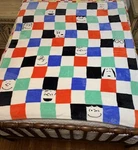 Snoopy Throw Blanket Fleece Peanuts Charle Brown Checkered 57 X 49 Multicolor. Fixed Price $19.99.