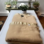 2 Vtg Fieldcrest Touch Of Class Peach Blankets 100% Virgin Acrylic Nylon Trim -. Fixed Price $80.00.