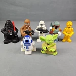 Star Wars 2008 Lucas Film Disney Vinyl Figures Lot Of 6 Bath Water Toy Set. Fixed Price $14.88.