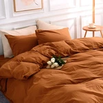 Nexhome Pro Queen Duvet Cover Set 3 Piece 100% Cotton Terracotta Orange. Fixed Price $89.99.