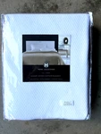 Hotel Collection Blanket White Luxury Micro Cotton Chevron Weave Queen 90X90". Fixed Price $49.95.