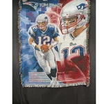 New England Patriots Tom Brady Woven Tapestry Throw Blanket Northwest, Nfl. Fixed Price $45.00.