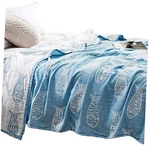 Meju Muslin Lightweight Summer Blanket For Bed Twin 60 X 80 Fish Blue. Fixed Price $54.99.