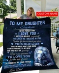 To My Daughter From Dad Lion Themed Personalized Name Blanket Birthday Gift Us. Fixed Price $50.99.