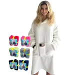 5 Star Super Deals Oversized Hooded Fleece Sweatshirt Wearable Blanket Cozy Soft. Fixed Price $26.09.