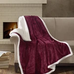 Madison Park Elma Embossed Plush Throw 60" X 70" Burgundy.. Fixed Price $29.99.