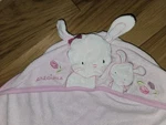Carters Just One Year Baby Girl Pink Bunny Rabbit Hooded Towel Precious Blanket. Fixed Price $24.99.