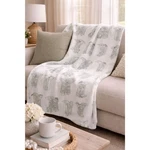 Wrangler Western Cowboy Boot Print Plush Throw Blanket Green & White Nwt. Fixed Price $40.00.