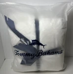 New Tommy Bahama White Flannel Throw Blanket Plush Ultra Soft 50 X 70 Nwt. Fixed Price $21.56.