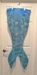 Comfy Tails Plush Mermaid Blanket Wrap Sack Green/blue, Cozy Soft Fleece 21"X44". Fixed Price $10.00.