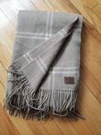 Ugg 100% Soft Wool Throw Blanket 70X50" Tan Plaid. Fixed Price $88.20.