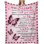 Uhankru Blankets From Sister, Gifts Sisters, Birthday. Fixed Price $23.49.