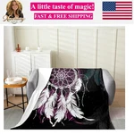 Dream Catcher 40X50 Fleece Blanket,purple White Feather Blanket,bohemian Drea.... Fixed Price $34.19.