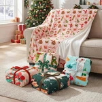 Xmas Throw Blanket BULK,4 Pack Flannel For Dog Warm Fluffy Plush Quilt. Fixed Price $46.27.