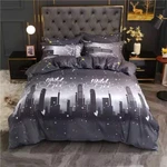 City At Night Print 4 Piece Duvet Set. Fixed Price $82.02.