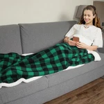 50X60 Sherpa Blanket Soft Micro Fleece Plaid Pattern Throw Reversible. Fixed Price $35.99.