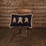 Primitive 14"X22" Stars Pillow Black Appliqued Heritage Bedroom Decor Vhc Brands. Fixed Price $35.95.