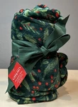 Home Microplush Green Blanket Holly Christmas Holidays Throw Nwt. Fixed Price $22.99.