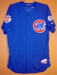 Chicago Cubs Mike Borzello Blue #58 Game Worn Mlb Jersey W/santo Patch & Pants. Fixed Price $290.00.