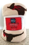 Dog Pattern Plus Throw Blanket Original Size Xlarge 60"X80" The Big One Soft New. Fixed Price $19.99.