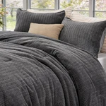Chixpace Flannel Fleece Queen Comforter Set - Ultra Soft Furry Grey Leaves Patte. Fixed Price $77.92.