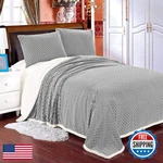 Elegant Comfort Luxury Micro-sherpa Ultra Plush Warm Heavy-weight Wave Pattern. Fixed Price $62.05.