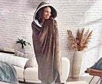 Koolaburra Ugg Sloan Hooded Throw Blanket Warm Cozy Amphora Brown 50" X 60" New. Fixed Price $59.77.