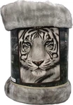 American Heritage Plush Raschel Throw 50X60 White Tiger. Fixed Price $26.95.