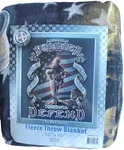 Erazor Bits Fleece Plush Throw Blanket 50 X 60 American Soldier New. Fixed Price $32.00.