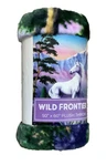 Frontier Blanket 50X60 Unicorn Plush Throw Soft Wildlife Wilderness Nwt. Fixed Price $15.99.