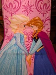 Disney Frozen Anna And Elsa Fleece Plush Throw Blanket 46" 38" Pink Purple. Fixed Price $11.66.
