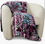Aqua Floral Faux Fur Throw, 50 70 - Exclusive Nwt $138. Fixed Price $39.00.