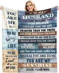 "to My Husband", Throw / Travel Blankets, Microfiber Fleece, Great Gift. Fixed Price $14.39.