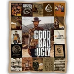 The Good, Bad And Ugly Classic Western Movie Collage Blanket. Fixed Price $35.95.