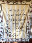 Sister Throw Blanket 64" X 50" Tapestry Floral Cotton Blend Collections, Inc. Fixed Price $23.75.
