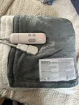 Maxkare Electric Heated Blanket Gray White 50X60 Inch Washable MKGL-TR01. Fixed Price $15.00.