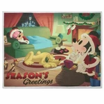 New Disney Parks Mickey Friends Holiday Throw Blanket Christmas Seasons Greeting. Fixed Price $76.46.