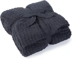 Barefoot Dreams Cozychic Ribbed Throw Slate Blue One Size B542. Fixed Price $160.00.