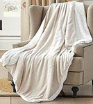 Cream Faux Fur Sherpa Plush Warm Light Weight Soft Couch Throw Blanket 50" 70". Fixed Price $39.95.